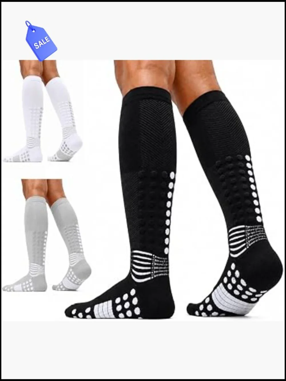 Compression Ankle Socks 3 Pack Arch Support Cushioned Running Athletic Recovery